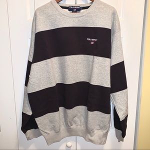 Vintage Polo Sport USA Flag Sweat Shirt